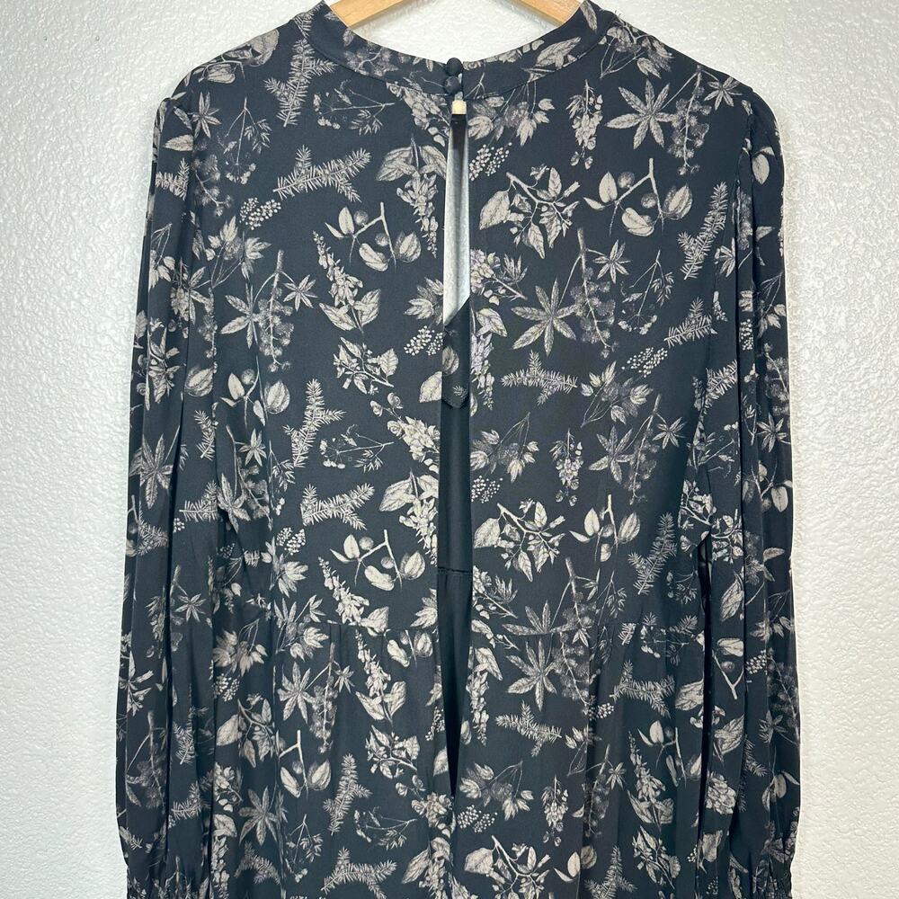 Disturbia Womens Goth Poisonous Plant Puff Sleeve Midi Dress Black Size US 12 - Picture 10 of 16